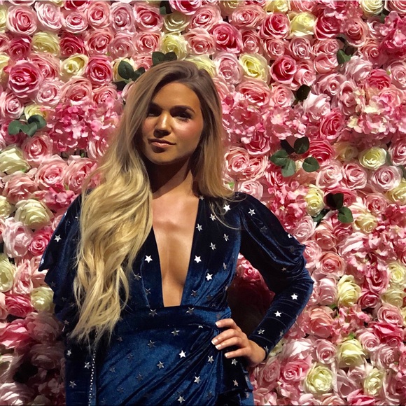 ASOS Velvet Star Embellished Dress - Picture 3 of 4